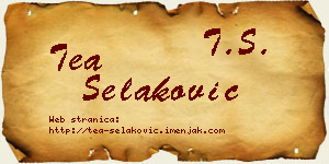 Tea Selaković vizit kartica